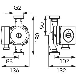 Ferro Pompa obiegowa elektroniczna GPA II 32-8-180 0607W